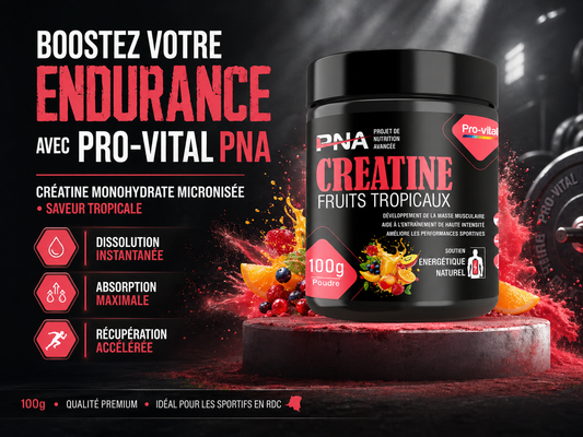 Boostez votre Endurance avec Pro-Vital PNA : Créatine Monohydrate Micronisée Saveur Tropicale