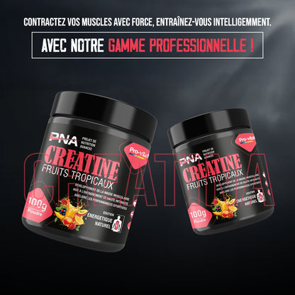 Gamme professionnelle de créatine Pro-Vital pour le développement de la masse musculaire et l'entraînement intensif.