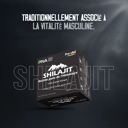 Résine de Shilajit traditionnellement associée à la vitalité masculine et au bien-être général.